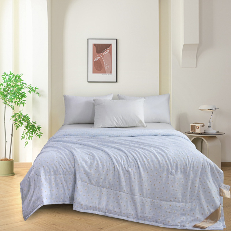 紫韵印象花语负离子被200*230CM（单位：床） 天蓝色 200*230